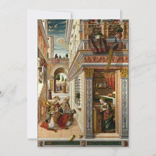 Invitación Carlo Crivelli - La Anunciación, con San Emid (Anverso)