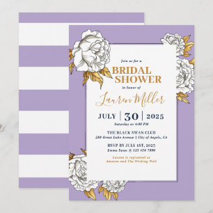 Invitación Carnación rosa blanca morada Floral Brigada de la 