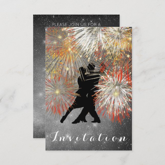 Invitación Carnaval de Baile de Tango Fiesta de Baile (Anverso / Reverso)