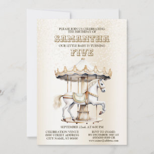 Invitación Carnaval de circo de la fiesta de cumpleaños "Merr