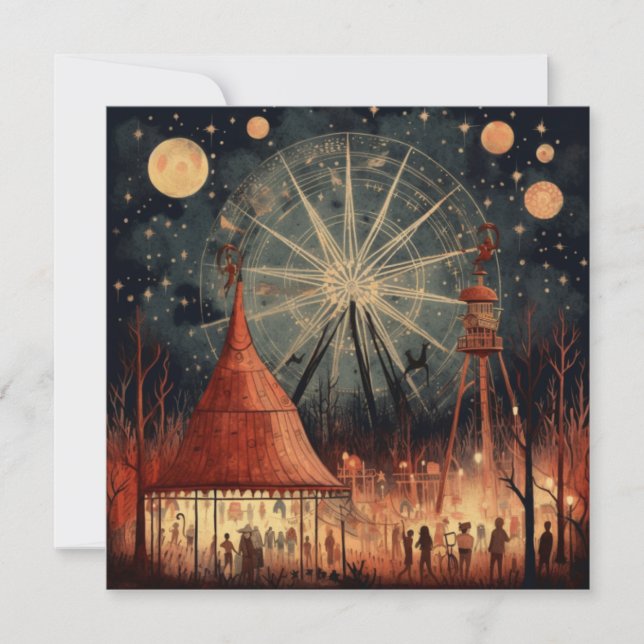 Invitación Carnaval de fantasía: Carnaval de pesadillas (Anverso)