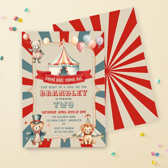Invitación Carnaval de los animales de los grandes circos (Subido por el creador)