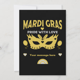 Invitación Carnaval de Nueva Orleans Louisiana mardi gras