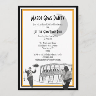 Invitación Carnaval del jazz de New Orleans