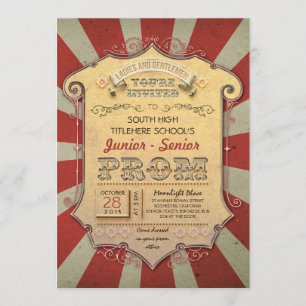 Invitación carnaval - fiesta de promoción del circo