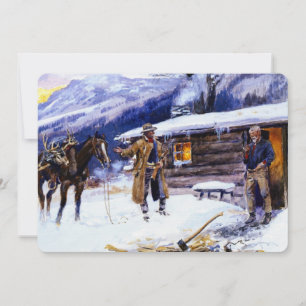 Invitación "Carne de Navidades" por Charles M Russell