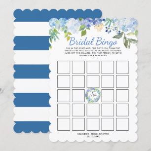 Invitación Carolina Bloom Bridal Shower Bingo Juego