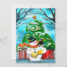 Invitación Caroling Snowman PERSONALIZADO FIESTA
