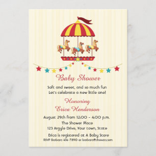 Invitación Carousel Baby Shower