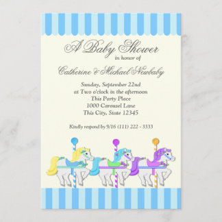 Invitación Carousel Baby Shower