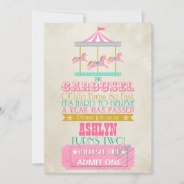 Invitación Carousel Birthday