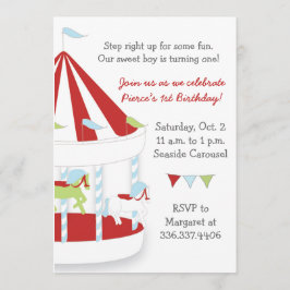 Invitación Carousel Birthday Party