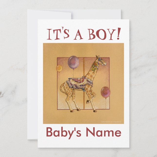 Invitación - Carousel Giraffe (Anverso)