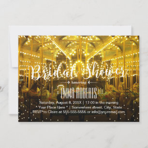 Invitación Carousse Merry Go Round String Light Bridal Ducha