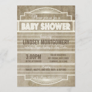 Invitación Carpa Baby Shower Invitatio de la película de los