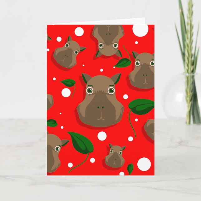 Invitación carpincho de navidad (Anverso)