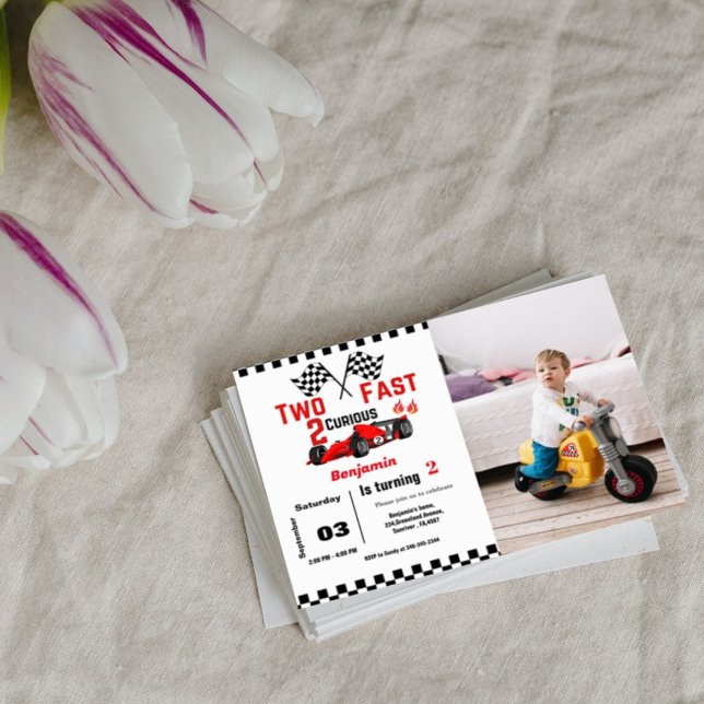 Invitación Carrera de autos rápidos fiesta de 2 años (Subido por el creador)