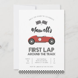 Invitación Carrera de Coche Retro Primera Vuelta Alrededor de