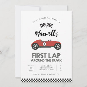 Invitación Carrera de Coche Retro Primera Vuelta Alrededor de