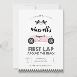 Invitación Carrera de Coche Retro Primera Vuelta Alrededor de