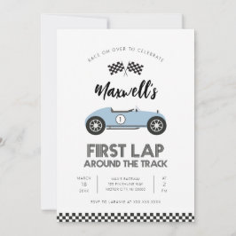 Invitación Carrera de Coche Retro Primera Vuelta Alrededor de