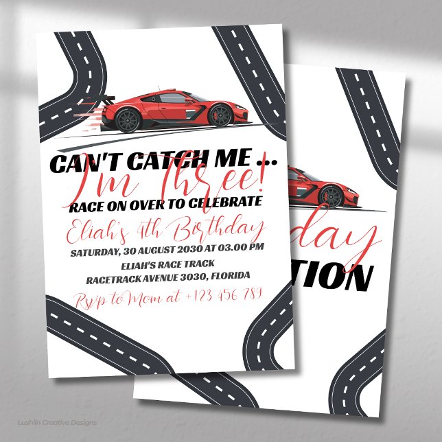 Invitación Carrera de cumpleaños Need for Speed, fiesta del c (Subido por el creador)