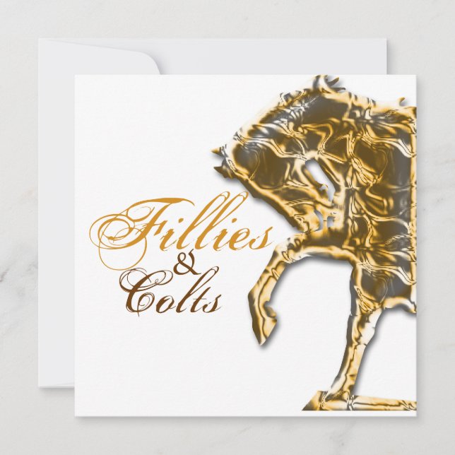 Invitación Carrera de espectáculos de fiesta de caballos (Anverso)