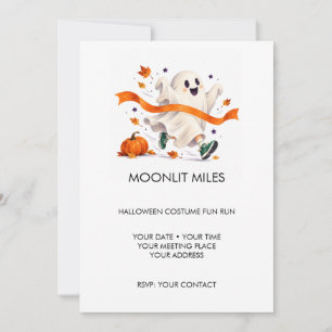 Invitación Carrera divertida de Moonlit Miles con disfraces d