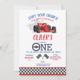 Invitación Carreras Controlador de coche Un primer viaje