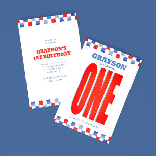 Invitación Carreras cumple un primer cumpleaños