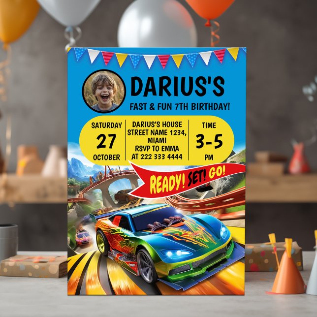 Invitación Carreras Cumpleaños Bash (Subido por el creador)
