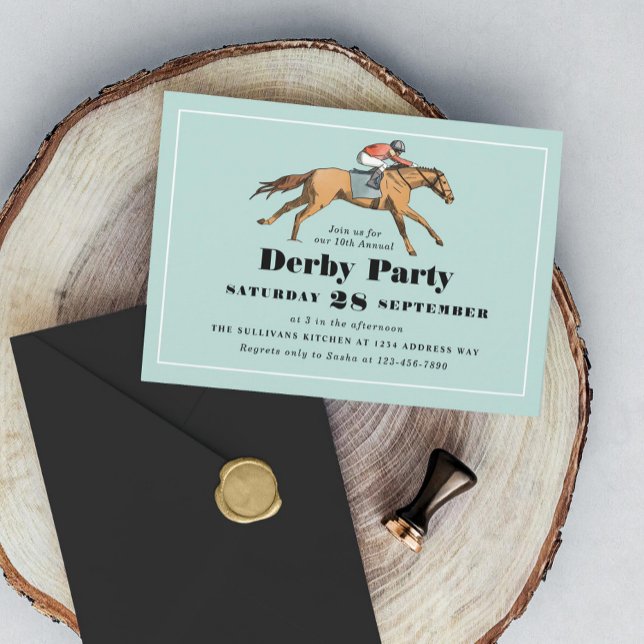 Invitación Carreras de caballo Cumpleaños Fiesta Derby (Subido por el creador)