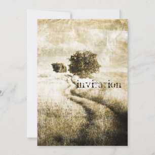 Invitación Carretera rural rural del Otoño