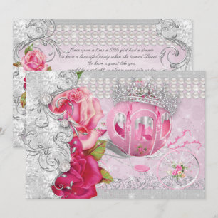 Invitación Carrito de Bling de Princess Sweet 16 Quince Anos