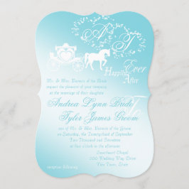 Invitación Carrito de cuento de hadas y corazón