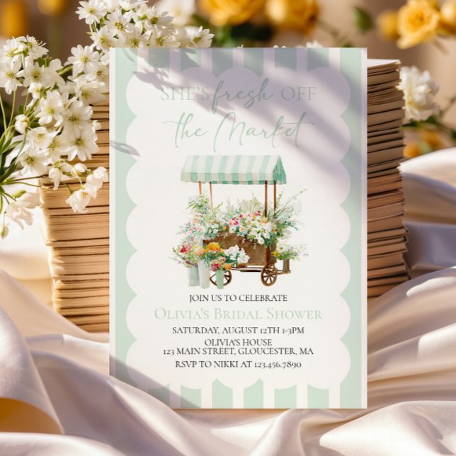 Invitación Carrito de flores recién salidas del mercado para  (Subido por el creador)