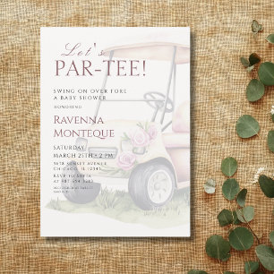 Invitación Carrito de jardín de golf para la fiesta de bebé P