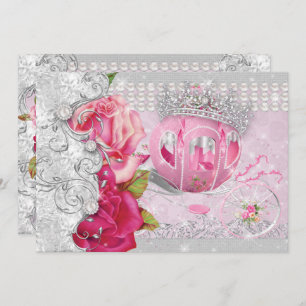 Invitación Carrito en blanco de 16 ceños de Anos