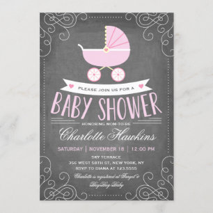 Invitación Carrito para bebés Baby Shower