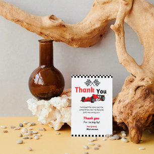 Invitación Carro de carrera dos fiesta de cumpleaños rápida t