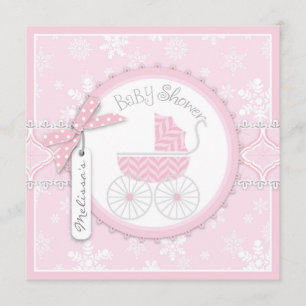 Invitación Carro del invierno e impresión Baby Shower del