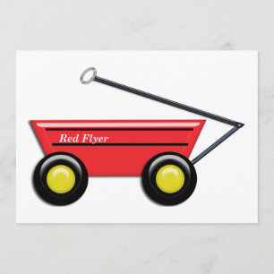 Invitación Carro rojo del juguete