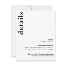 Carson Modern Boda Details Card