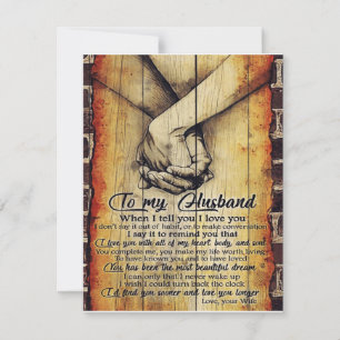 Invitación Carta a mi esposo, encantadoras citas de regalo
