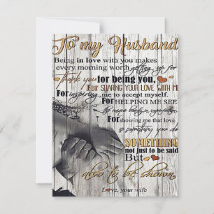 Invitación Carta a mi esposo, regalo de citas encantadoras