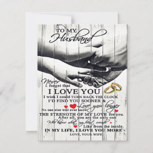 Invitación Carta a mi esposo Regalo lindo
