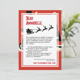 Invitación Carta absurda dadaísta de Papá Noel