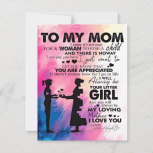 Invitación Carta Adorable Para Mamá   Regalo Precioso Para Mi