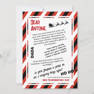 Invitación Carta DADA de Santa Claus El Trineo Que Olvidó