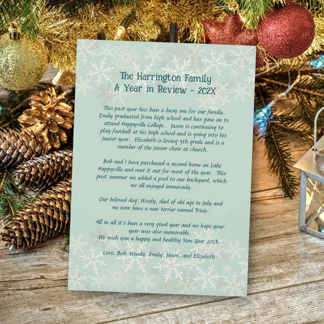 Invitación Carta de actualización de familia de navidades Car (Subido por el creador)